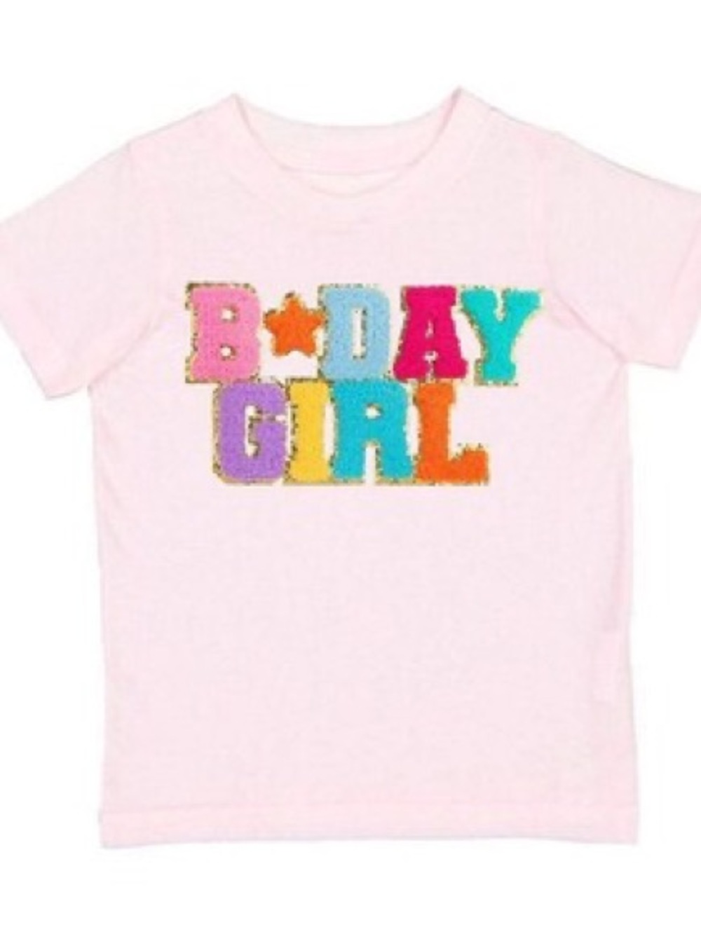 Sweet Wink Birthday Girl Patch Tee – Pink – 4T